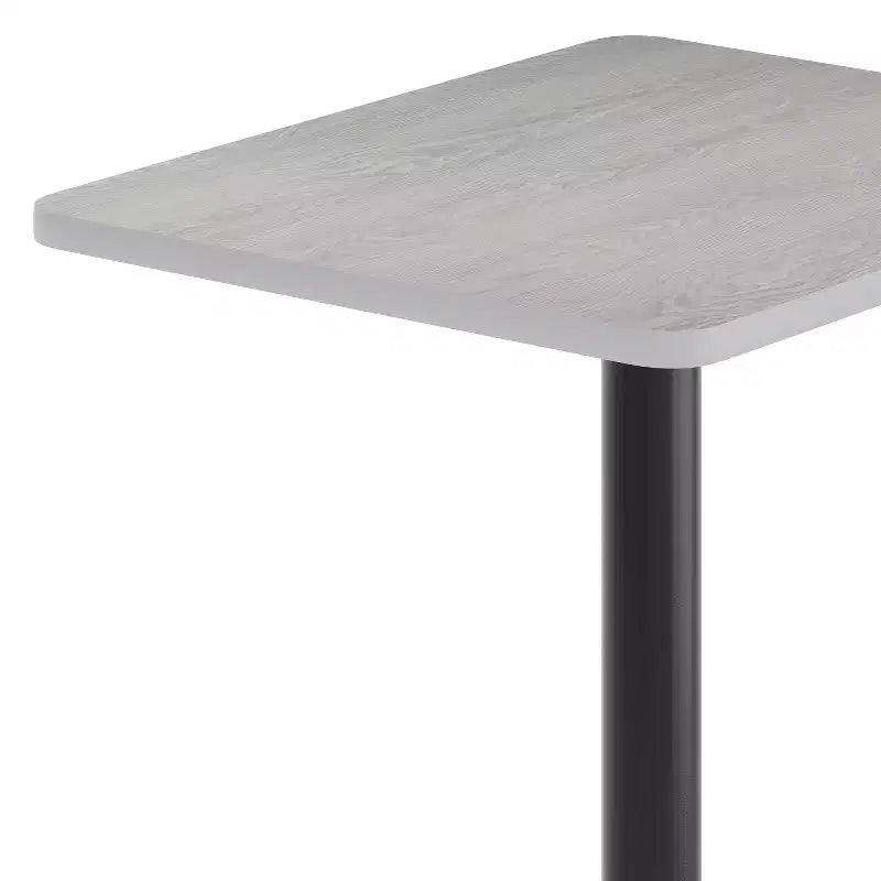 Plateau de table rectangulaire stratifié Flash Furniture 24'' x 30'' avec pied de table rond de 18'' de hauteur bar