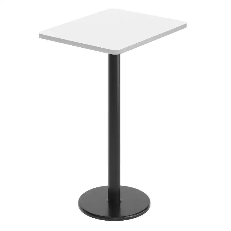 Plateau de table rectangulaire stratifié Flash Furniture 24'' x 30'' avec pied de table rond de 18'' de hauteur bar