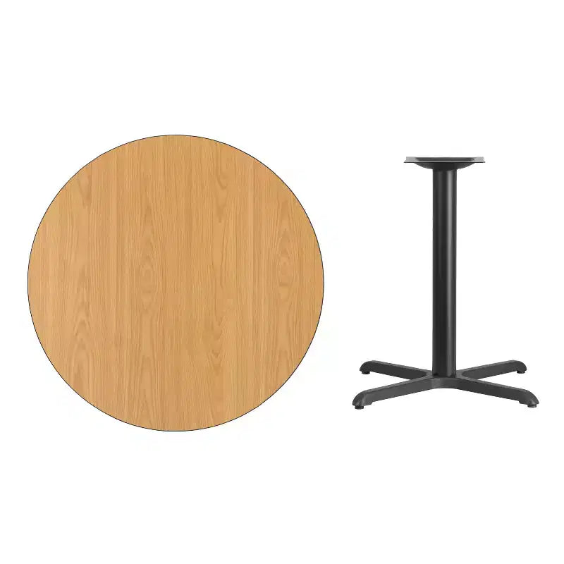 Plateau de table rond stratifié Flash Furniture de 36 po avec base de 30 po x 30 po de hauteur de table
