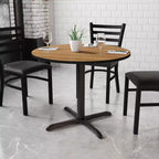 Plateau de table rond stratifié Flash Furniture de 36 po avec base de 30 po x 30 po de hauteur de table