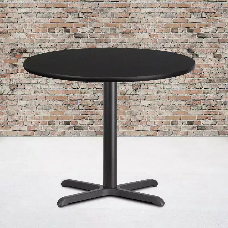 Plateau de table rond stratifié Flash Furniture de 36 po avec base de 30 po x 30 po de hauteur de table