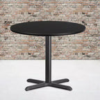 Plateau de table rond stratifié Flash Furniture de 36 po avec base de 30 po x 30 po de hauteur de table