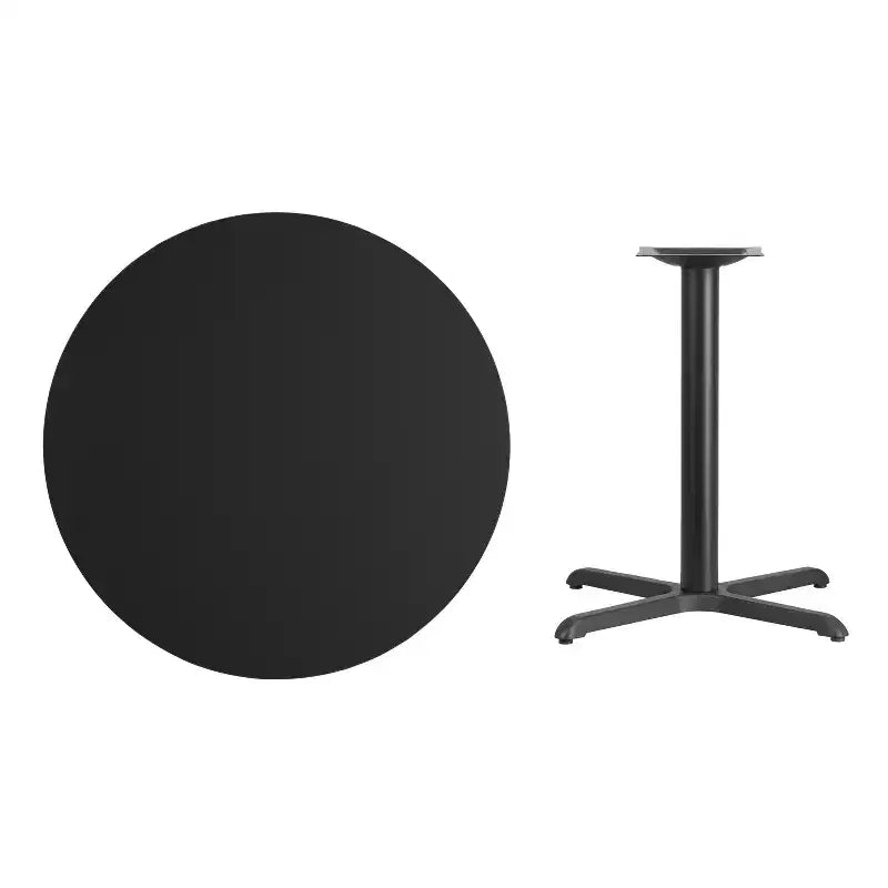 Plateau de table rond stratifié Flash Furniture de 36 po avec base de 30 po x 30 po de hauteur de table