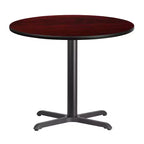 Plateau de table rond stratifié Flash Furniture de 36 po avec base de 30 po x 30 po de hauteur de table