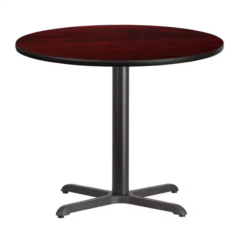 Plateau de table rond stratifié Flash Furniture de 36 po avec base de 30 po x 30 po de hauteur de table