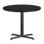 Plateau de table rond stratifié Flash Furniture de 36 po avec base de 30 po x 30 po de hauteur de table