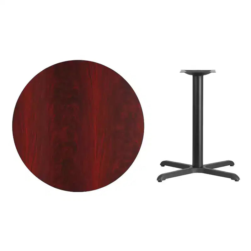 Plateau de table rond stratifié Flash Furniture de 36 po avec base de 30 po x 30 po de hauteur de table