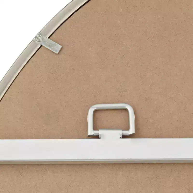 Miroir mural de courtoisie rectangulaire Uttermost Akita, biseauté moderne, cadre en métal nickel brossé, 61 cm de large pour salle de bain, chambre, salon, entrée, bureau