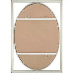 Miroir mural de courtoisie rectangulaire Uttermost Akita, biseauté moderne, cadre en métal nickel brossé, 61 cm de large pour salle de bain, chambre, salon, entrée, bureau