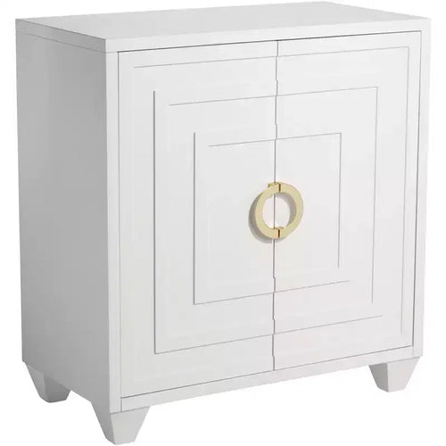 55 Downing Street Bertolli 30 Wide White Modern Luxe Accent Cabinet