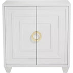 55 Downing Street Bertolli Armoire d'appoint moderne de luxe blanche de 76 cm