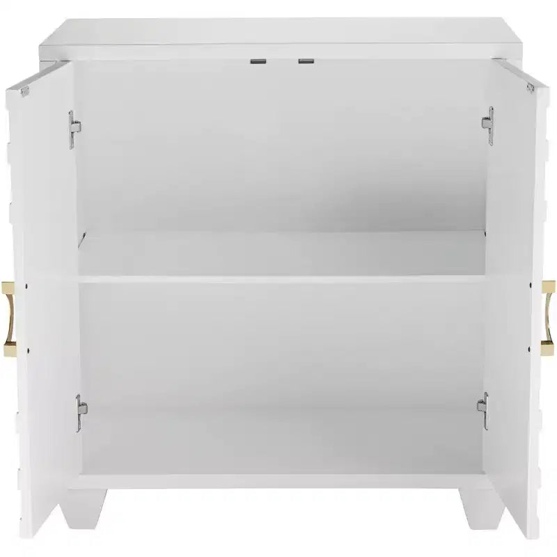 55 Downing Street Bertolli Armoire d'appoint moderne de luxe blanche de 76 cm