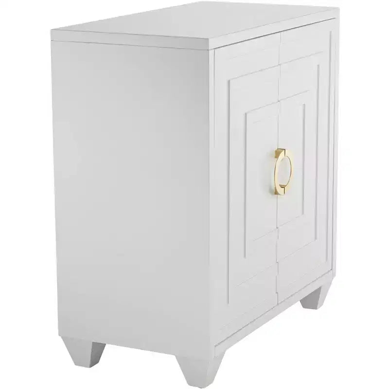 55 Downing Street Bertolli Armoire d'appoint moderne de luxe blanche de 76 cm
