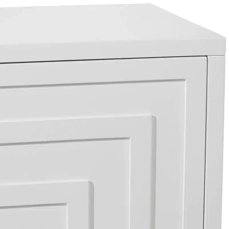 55 Downing Street Bertolli Armoire d'appoint moderne de luxe blanche de 76 cm