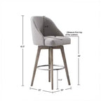 Tabouret de bar 30 po Howard à hauteur de comptoir avec siège pivotant - Madison Park