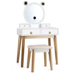 Costway Coiffeuse avec Miroir Tactile Dimmable