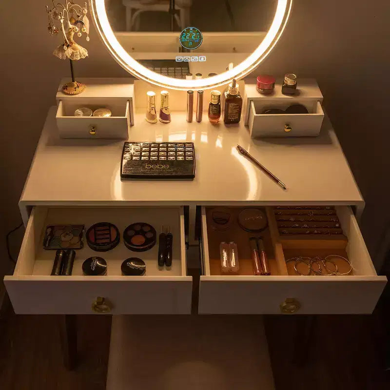 Costway Coiffeuse avec Miroir Tactile Dimmable