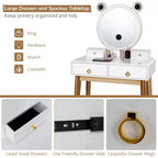 Costway Coiffeuse avec Miroir Tactile Dimmable