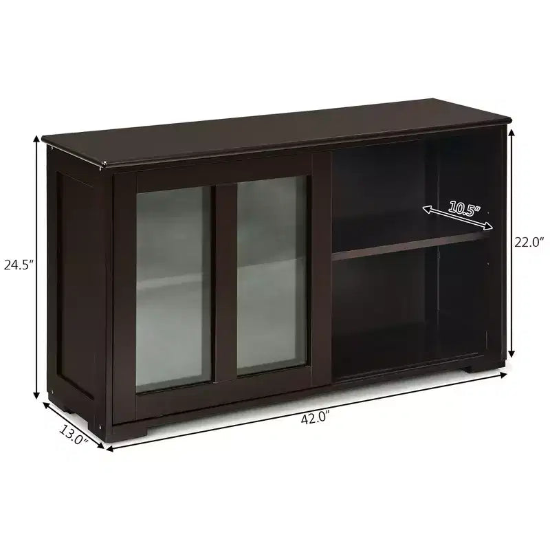 Meuble de rangement de cuisine Costway, buffet avec porte coulissante