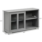 Meuble de rangement de cuisine Costway, buffet avec porte coulissante