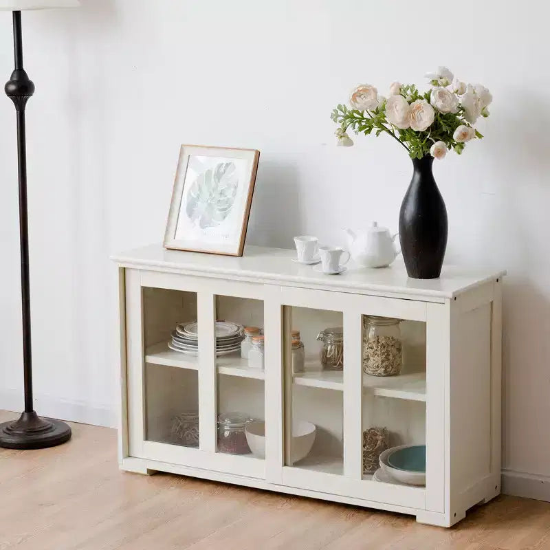 Meuble de rangement de cuisine Costway, buffet avec porte coulissante