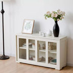 Meuble de rangement de cuisine Costway, buffet avec porte coulissante
