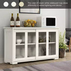 Meuble de rangement de cuisine Costway, buffet avec porte coulissante