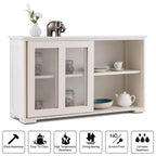 Meuble de rangement de cuisine Costway, buffet avec porte coulissante