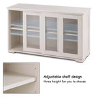 Meuble de rangement de cuisine Costway, buffet avec porte coulissante