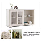Meuble de rangement de cuisine Costway, buffet avec porte coulissante