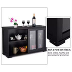 Meuble de rangement de cuisine Costway, buffet avec porte coulissante