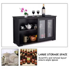 Meuble de rangement de cuisine Costway, buffet avec porte coulissante