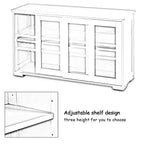 Meuble de rangement de cuisine Costway, buffet avec porte coulissante