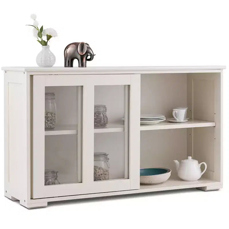 Meuble de rangement de cuisine Costway, buffet avec porte coulissante