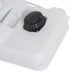 kleankin Lavabo portable de camping, station de lavage des mains avec réservoir de 17 litres, réservoir de récupération de 24 litres et distributeur de savon pour camping-car, extérieur, intérieur, en PEHD, blanc