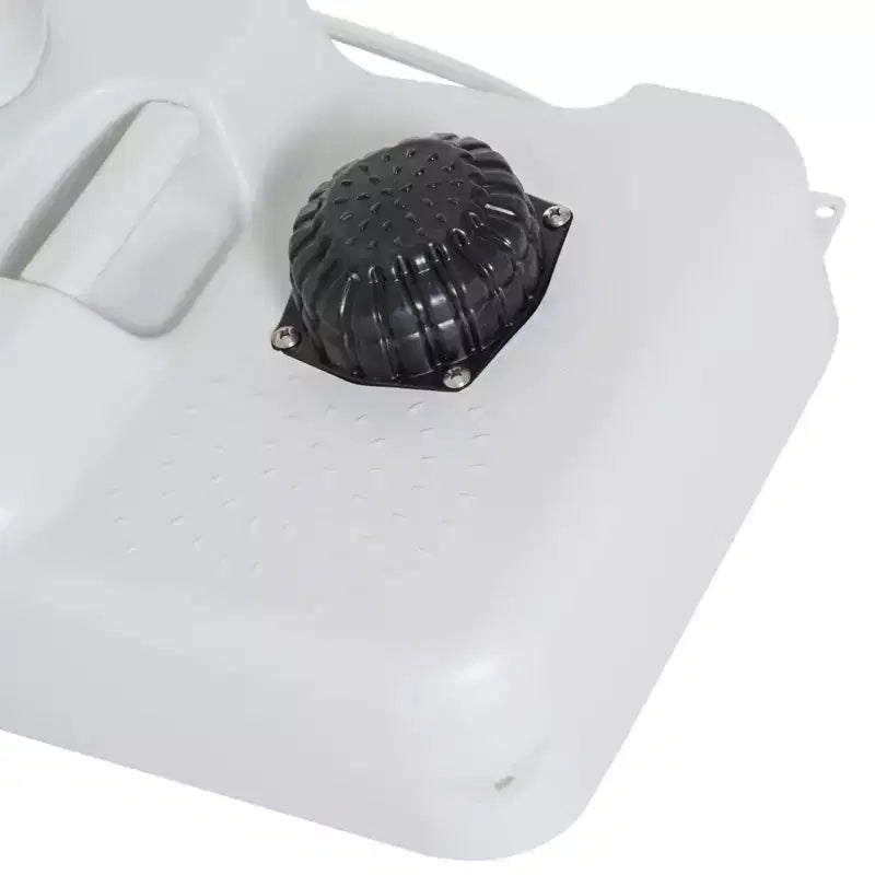 kleankin Lavabo portable de camping, station de lavage des mains avec réservoir de 17 litres, réservoir de récupération de 24 litres et distributeur de savon pour camping-car, extérieur, intérieur, en PEHD, blanc