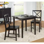 Buylateral Lot de 2 chaises de salle à manger en bois massif Virginia Farmhouse à dossier croisé