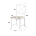 Buylateral Lot de 2 chaises de salle à manger en bois massif Virginia Farmhouse à dossier croisé