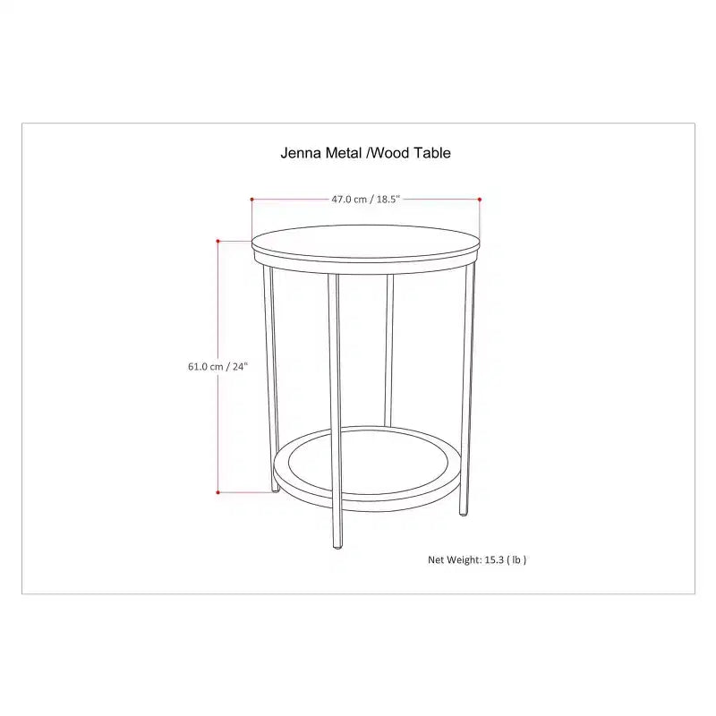 Table d'appoint ronde Alrich 18 - WyndenHall
