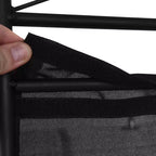 Costway Paravent 4 Panneaux Séparateur de Pièce Bureau Cadre Métallique en Tissu