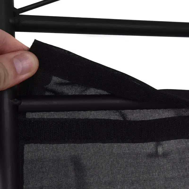 Costway Paravent 4 Panneaux Séparateur de Pièce Bureau Cadre Métallique en Tissu