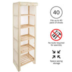 Étagère de rangement en bois à 5 niveaux Hastings Home avec housse amovible
