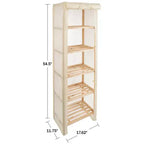 Étagère de rangement en bois à 5 niveaux Hastings Home avec housse amovible