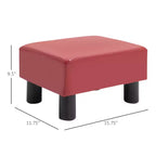 HOMCOM Pouf repose-pieds ottoman en tissu moderne 16 cubes