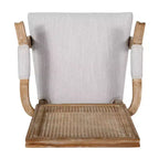 Lot de 4 chaises de salle à manger tapissées Maria en bois et rotin de style campagnard français - Christopher Knight Home