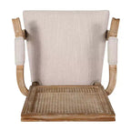Lot de 4 chaises de salle à manger tapissées Maria en bois et rotin de style campagnard français - Christopher Knight Home