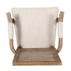 Lot de 4 chaises de salle à manger tapissées Maria en bois et rotin de style campagnard français - Christopher Knight Home