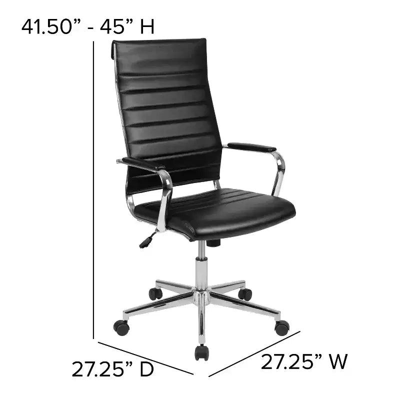 Chaise de bureau Merrick Lane à dossier haut avec réglage pneumatique de la hauteur d'assise et pivotement à 360°