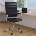 Chaise de bureau Merrick Lane à dossier haut avec réglage pneumatique de la hauteur d'assise et pivotement à 360°