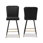 Lot de 2 tabourets de bar Preston bicolores et en métal – Baxton Studio